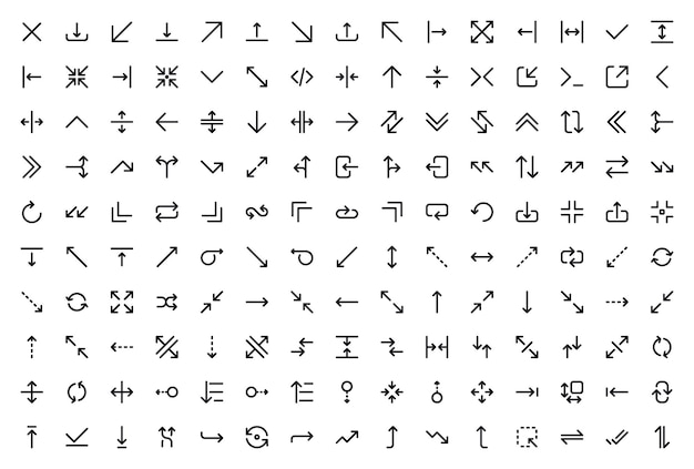 Vector arrows icon set