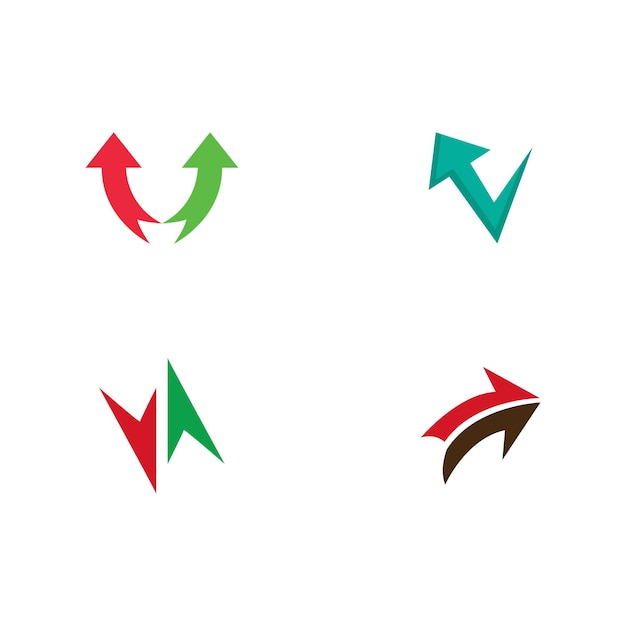 Arrows logo template vector icon illustration