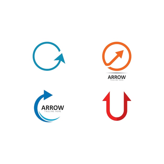 Arrows logo template vector icon illustration