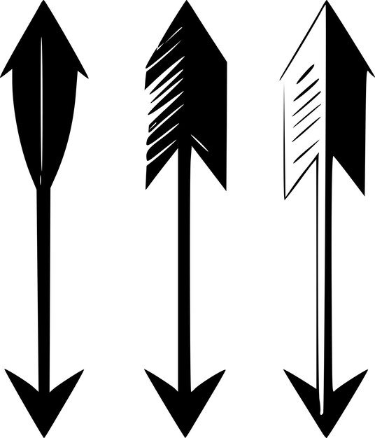 Vector arrows minimalist and simple silhouette vector illustration