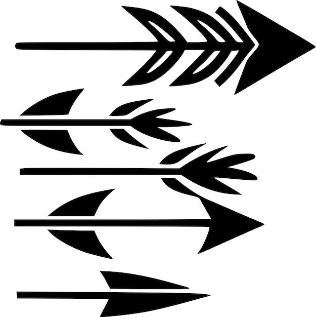 Vector arrows minimalist and simple silhouette vector illustration