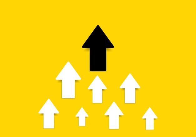 the arrows point up flat colored arrows indicate growth vector illustration