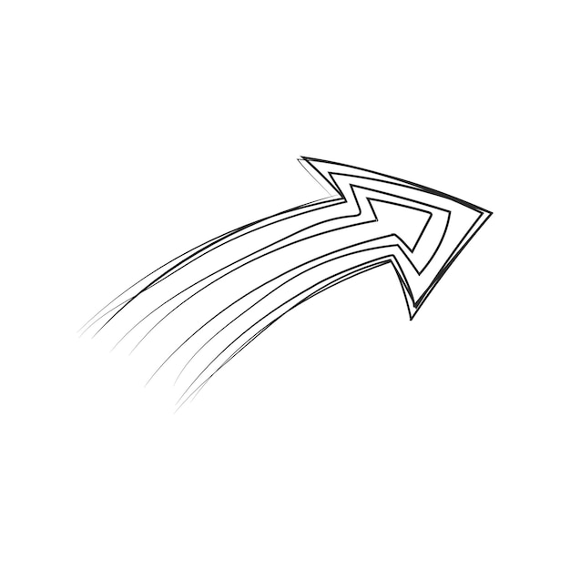 Vector arrows scrible line art