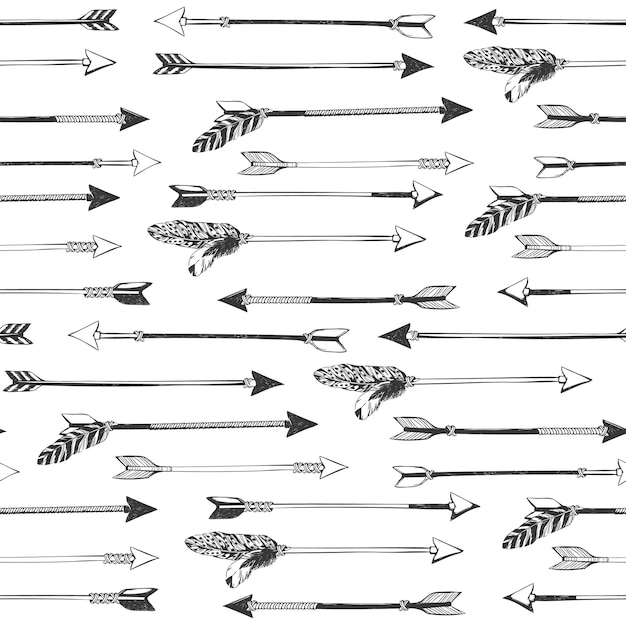 Vector arrows seamless pattern