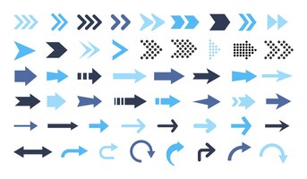 Arrows set icons arrow vector collection arrow cursor modern simple arrows