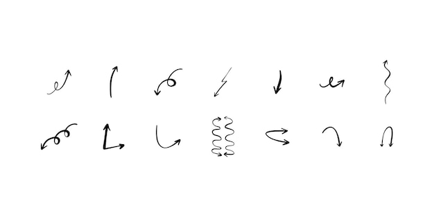Arrows set icons Set different arrows or web design Symbols that show directions