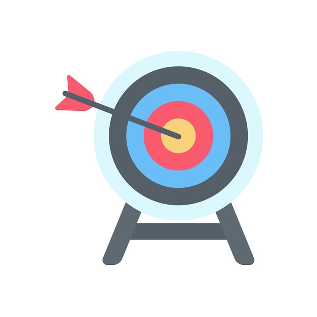 Arrows shot to the center of the target business goal setting concept