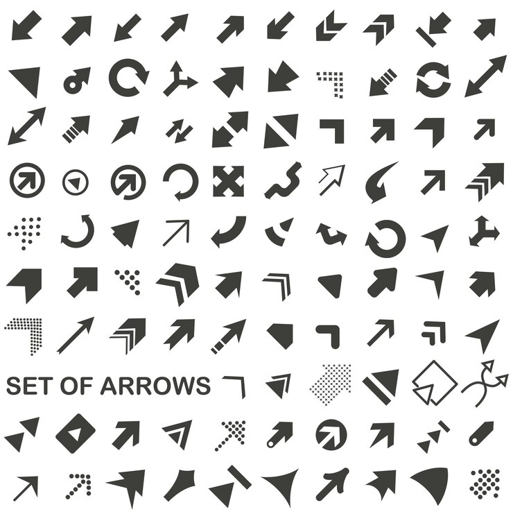 Arrows for templates and backgrounds Collection of vector arrows