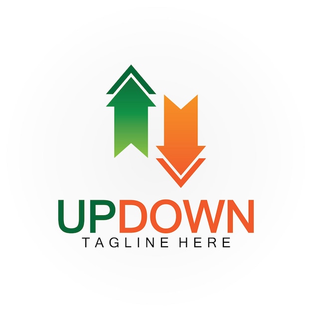 Vector arrows up down logo icon design template