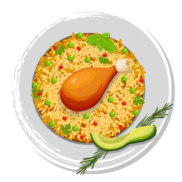 Arroz con pollo latijns-amerikaanse keuken