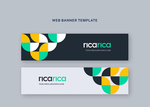 Vector art banner template for social media and websites