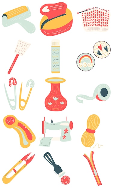 Vector art amp craft essential illustration set