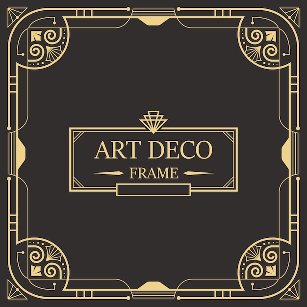 Art deco border and frame template.