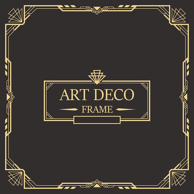 Art deco border and frame template.