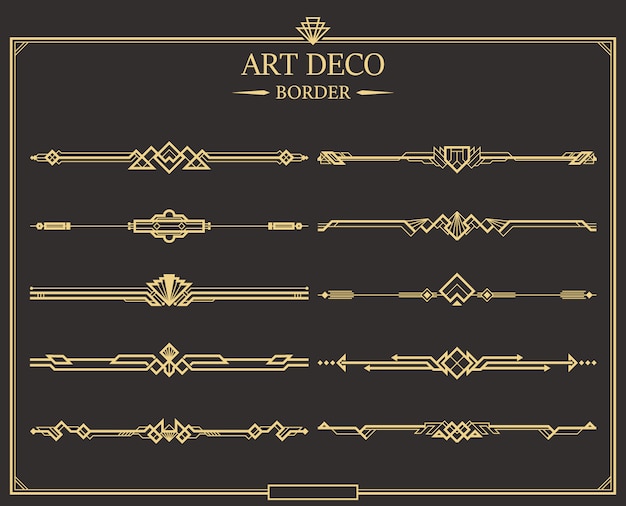 Vector art deco border