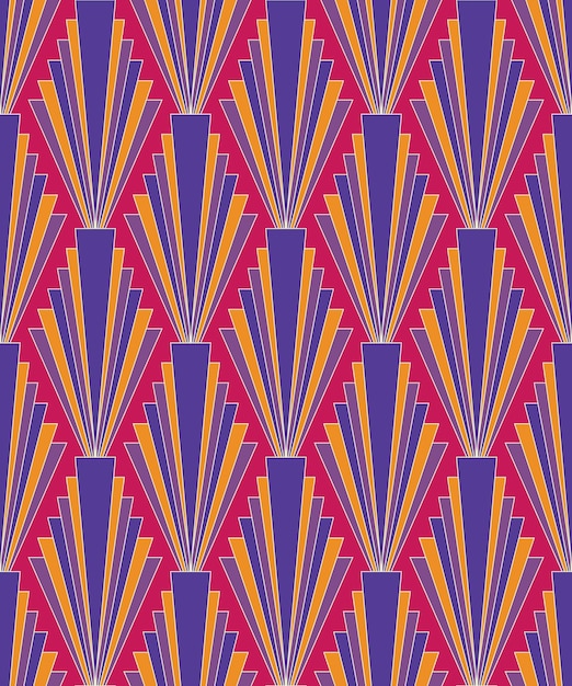 Art Deco diamanten geometrische decoratieve vectormotieven elegante luxe retro ontwerp naadloos patroon