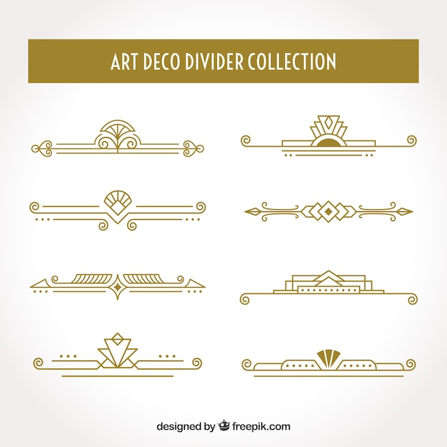 Art deco divider collection