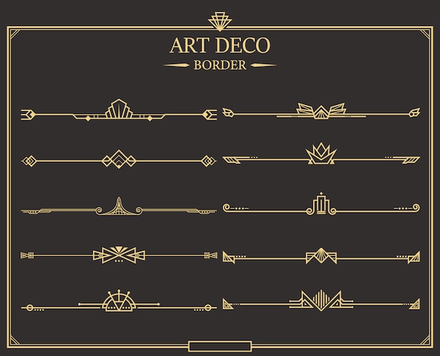 Art Deco divider collection