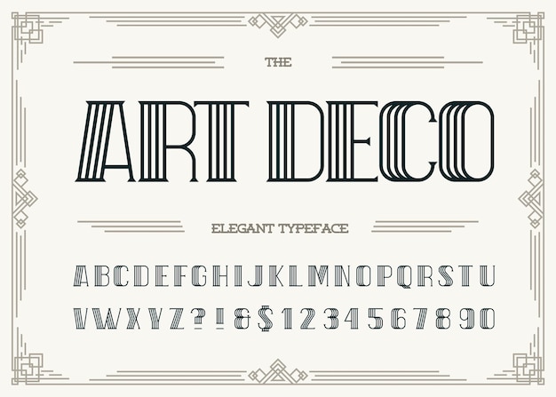 Art Deco Font Vectors & Illustrations For Free Download | Freepik