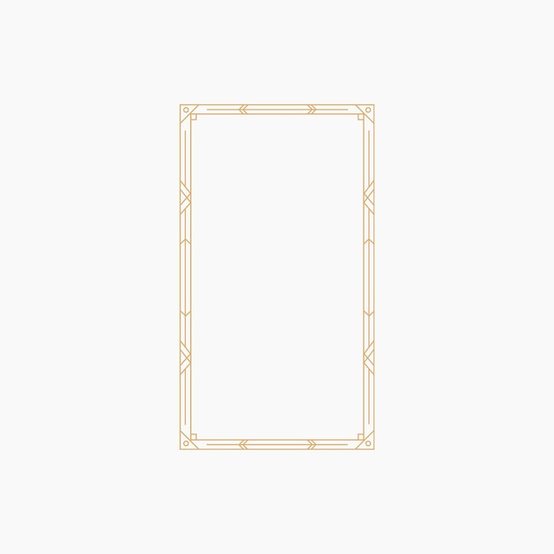 Vector art deco frame element