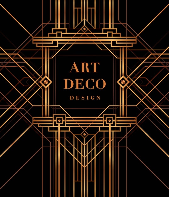 Vector art deco frame, the great gatsby deco style.