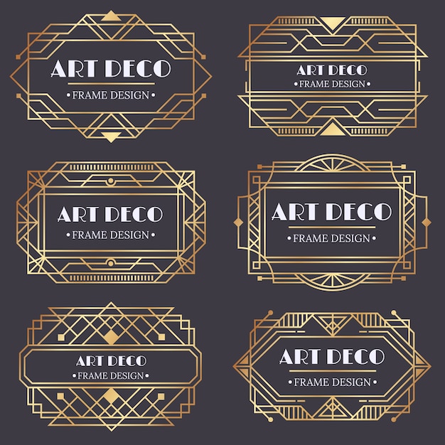 Vector art deco frame