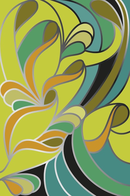 Art Deco Gold Line Abstract Colorful Wallpaper Backgroun