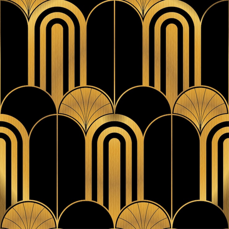 Vector art deco gouden patroon 2