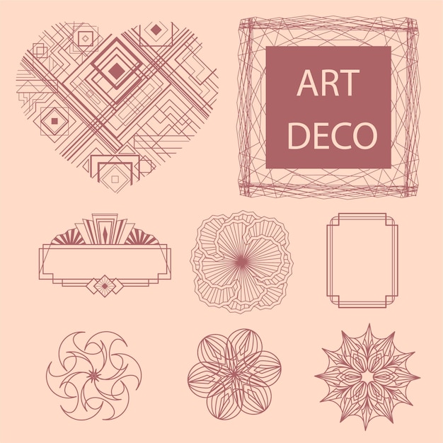 Art deco graphic elements