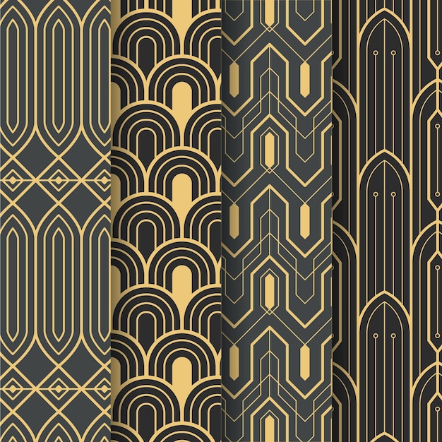 Vector art deco patroonpakket