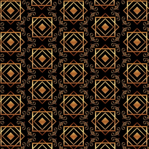 art deco pattern golden geometric decorative luxury 