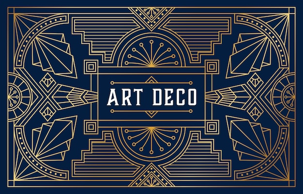 art deco style background template