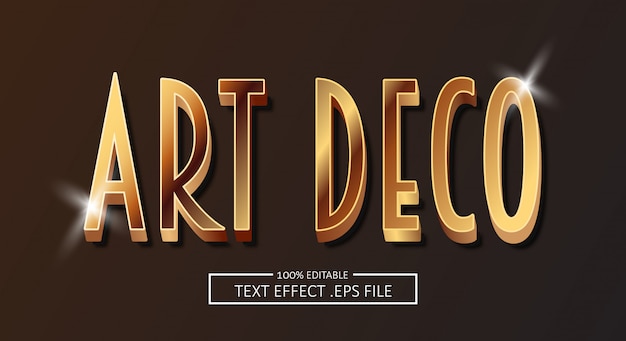 Art deco text style effect. editable font style