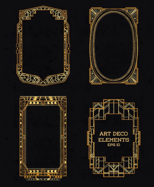 Art deco vintage frames