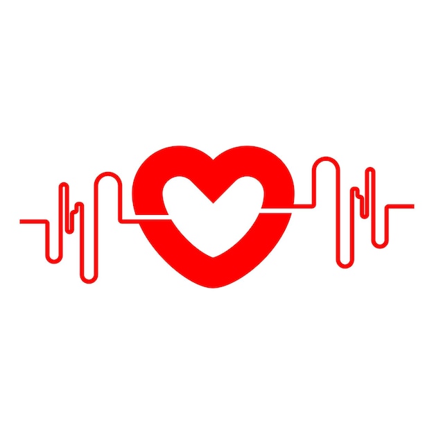 Art design health medical heartbeat pulse icon illustration