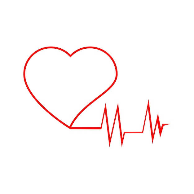 Art design health medical heartbeat pulse icon illustration