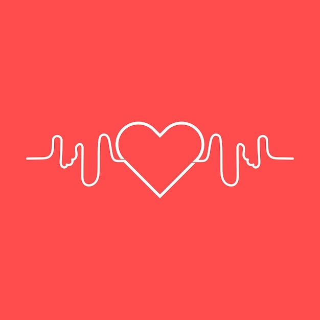 Art design health medical heartbeat pulse icon illustration