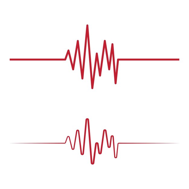 Vector art design health medical heartbeat pulse