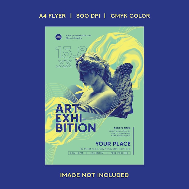 Vector art exhibition flyer