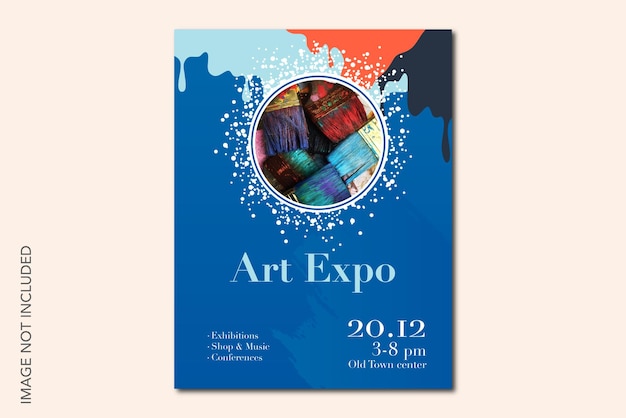 Vector art expo poster template