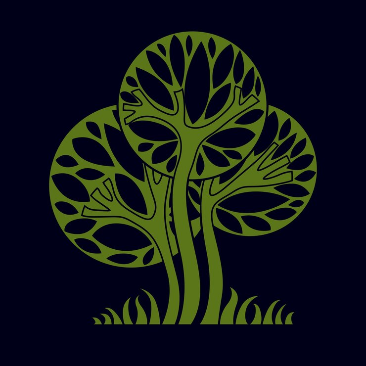 Vector art fairy illustration of tree, stylized eco symbol. insight vector image on season idea, beautiful picture.