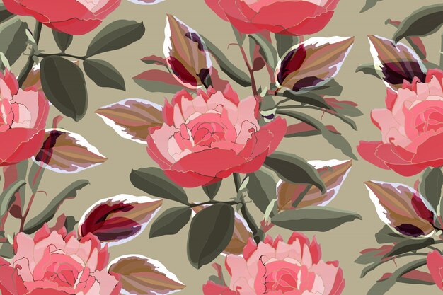 Art floral seamless pattern.