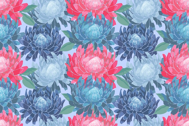 Art floral vector seamless pattern