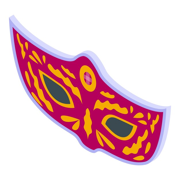 ベクトル art fun mask icon isometric vector carnival venice