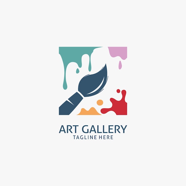 Vettore design del logo della galleria d'arte