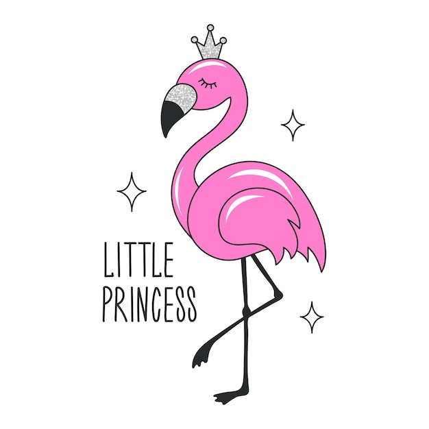 Art glitter flamingo drawing 