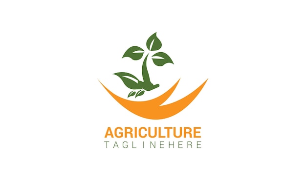 Vector art illustration agriculture concept logo design template agriculture logo icon vector