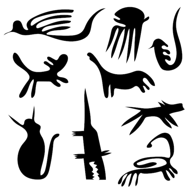 Vector art illustration animal set