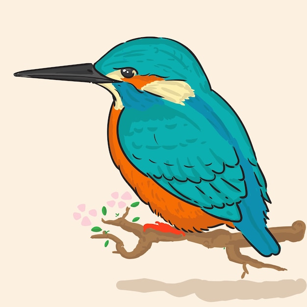 Vector art and illustration of beautiful bird vector