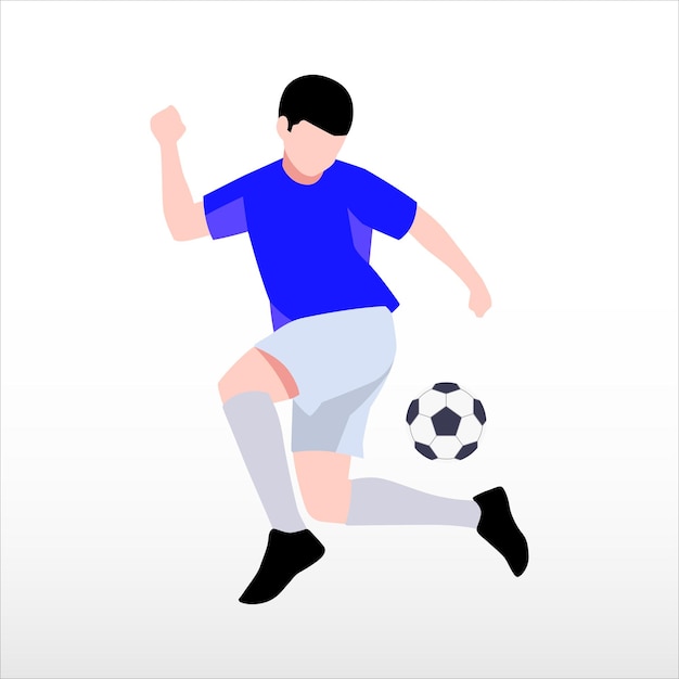 ベクトル アート イラスト デザイン コンセプト シンボル サッカー選手サッカー ボールのスキルを表示するとき